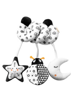 Generic Baby crib hanging around the bed toy baby stroller black and white animal with bell bed bell doll ready for sale  - Image 1
