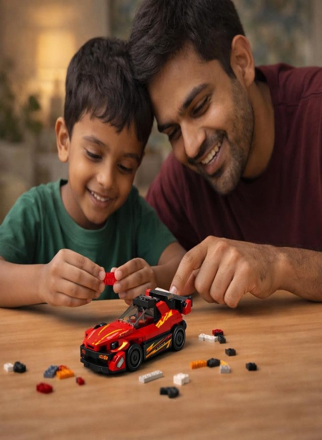ThinkerPlace STEM Racing Car Pull Back Building Blocks Set (79Pcs) | DIY Speed Car Toy for Kids 6+ Years (Boys & Girls) | Friction Powered Racing Toy | Creativity & Motor Skills Development - Image 4