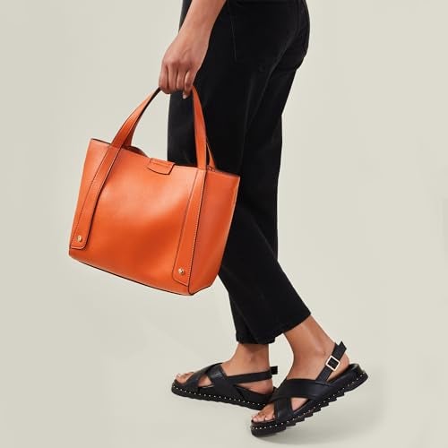 Accessorize London Women's Orange Evie Medium Handheld Bag| Satchel Bag for Work | Ladies purse | Stylish Shoulder Bag | Gift For Women - Image 2