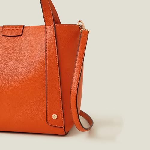 Accessorize London Women's Orange Evie Medium Handheld Bag| Satchel Bag for Work | Ladies purse | Stylish Shoulder Bag | Gift For Women - Image 4