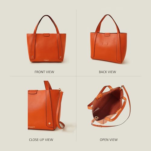 Accessorize London Women's Orange Evie Medium Handheld Bag| Satchel Bag for Work | Ladies purse | Stylish Shoulder Bag | Gift For Women - Image 5