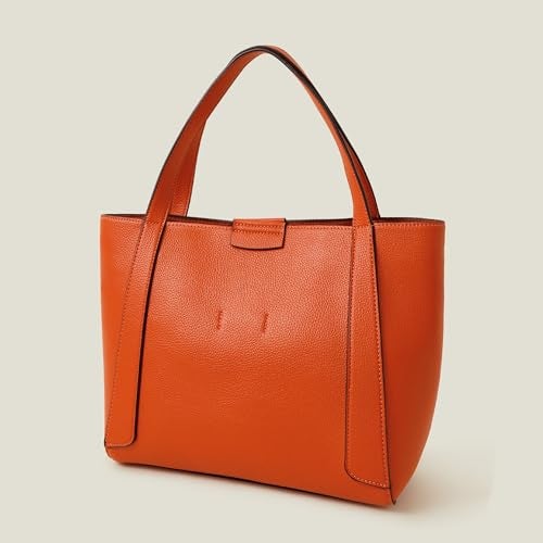 Accessorize London Women's Orange Evie Medium Handheld Bag| Satchel Bag for Work | Ladies purse | Stylish Shoulder Bag | Gift For Women - Image 3
