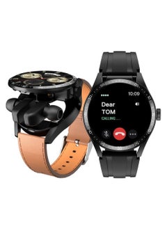 Haino Teko Germany RW37 Watch Buds With Large Screen Round Shape AMOLED Display Smart Watch and Bluetooth Earbuds With 2 Pair Straps for Ladies and Gents