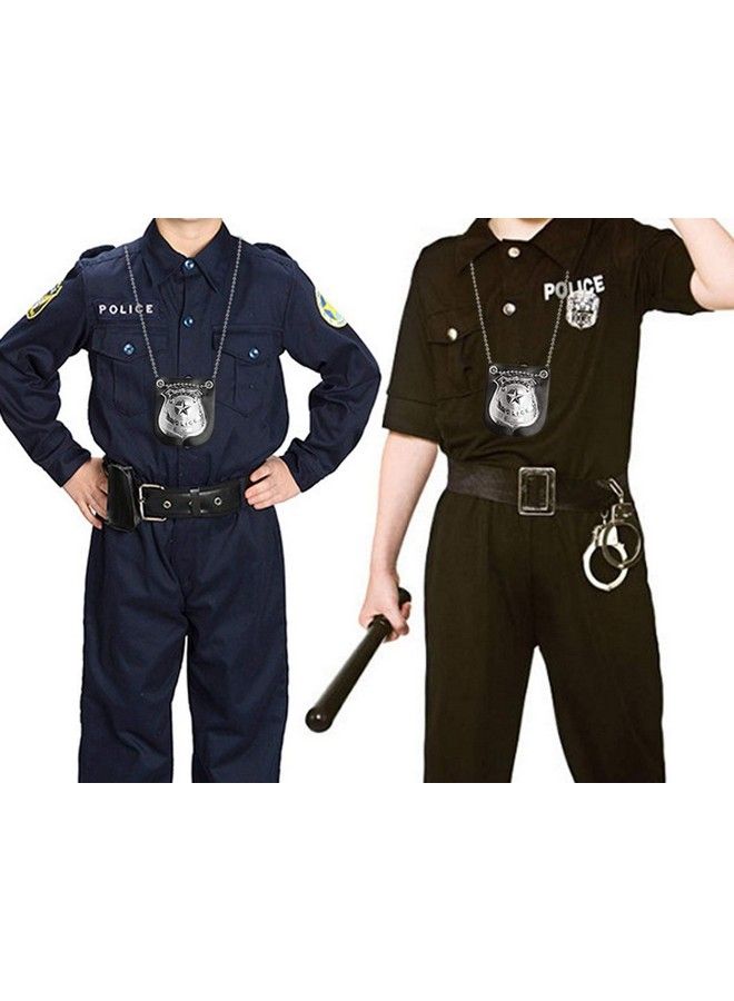 Joy Join Kids Police Dress Up Accessories Pretend Play Special Police Badge With Chain(Black)  - Image 3