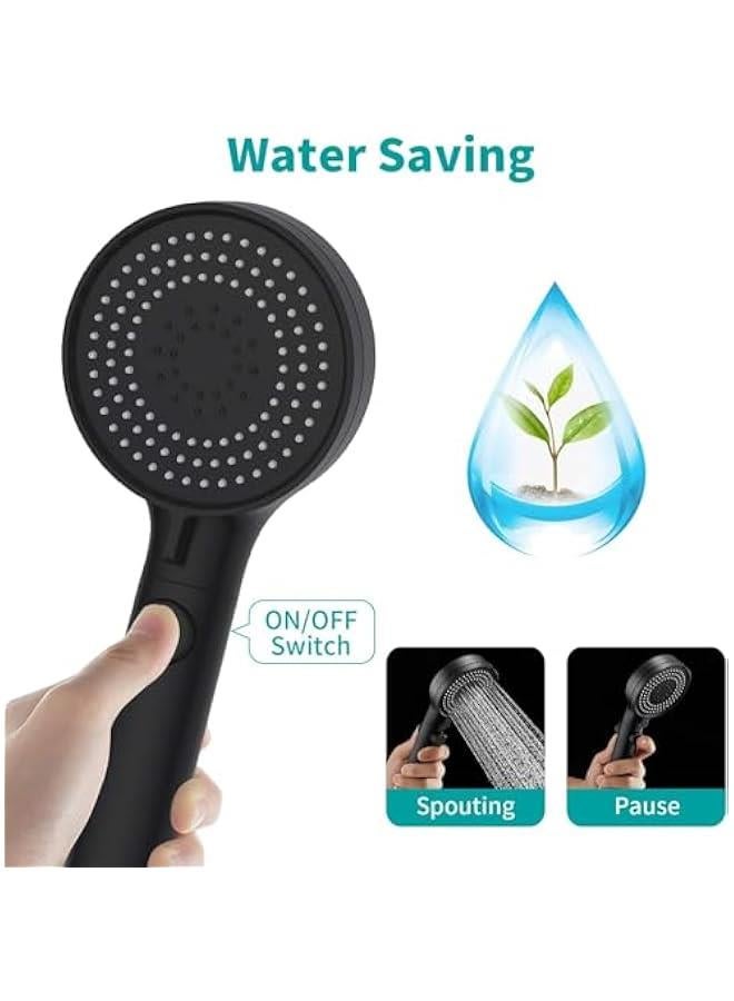 HOOKOR High Pressure 5-mode Handheld Shower Head with150CM Hose and Adhensive Bracket, Hand Held Water Sprinkler with ON/OFF Pause Switch to Saving Water, Clean Corner,Tile & Pets - Image 3
