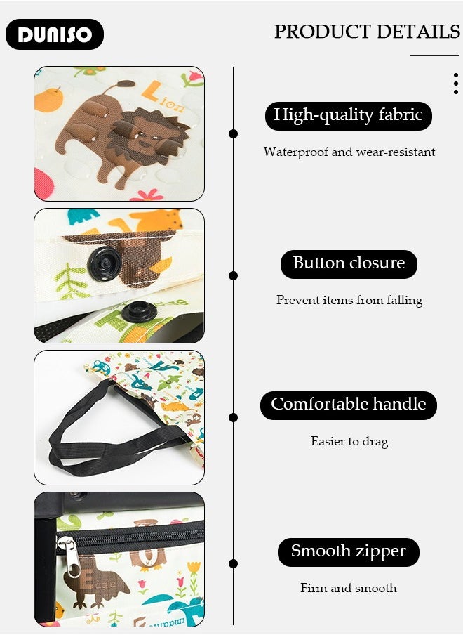 DUNISO - Household Shopping Cart, Foldable Trolley Bag with Rolling Wheels, Elderly Shopping Bag Grocery Foldable Cart, Waterproof Shopping Trolley Grocery Carts,Suit for Luggage, Personal,Travel, Auto, Moving and Office Use - Image 1