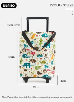DUNISO Household Shopping Cart, Foldable Trolley Bag with Rolling Wheels, Elderly Shopping Bag Grocery Foldable Cart, Waterproof Shopping Trolley Grocery Carts,Suit for Luggage, Personal,Travel, Auto, Moving and Office Use  - Image 4