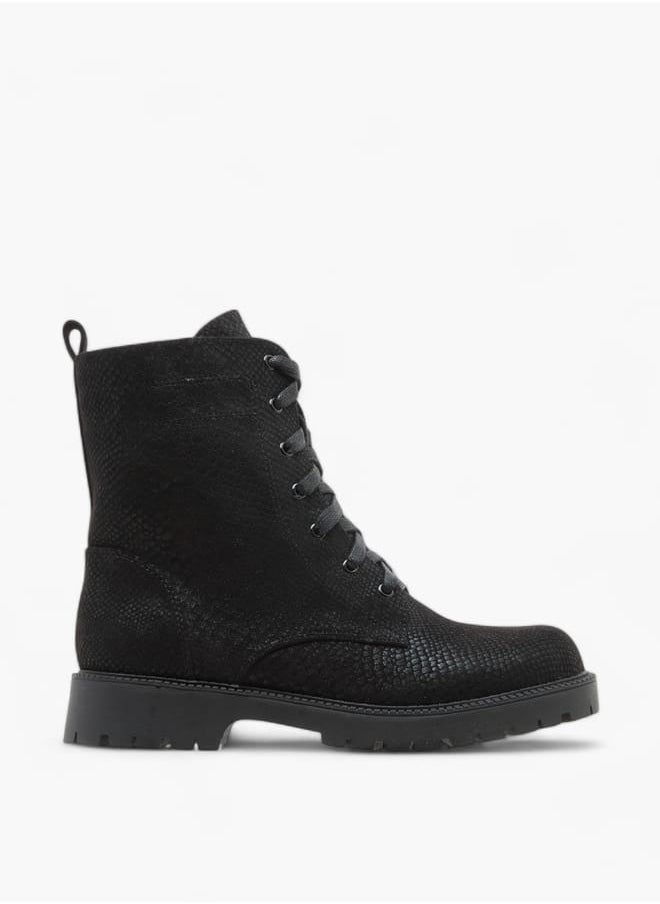 Celeste Women's Textured High Shaft Boots with Zip Closure  - Image 3