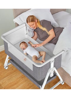 ACPLAY Baby Bassinet with 3-in-1 Design, Includes Changing Table, Adjustable Bedside Sleeper, and Portable Cradle with Storage Basket  - Image 2