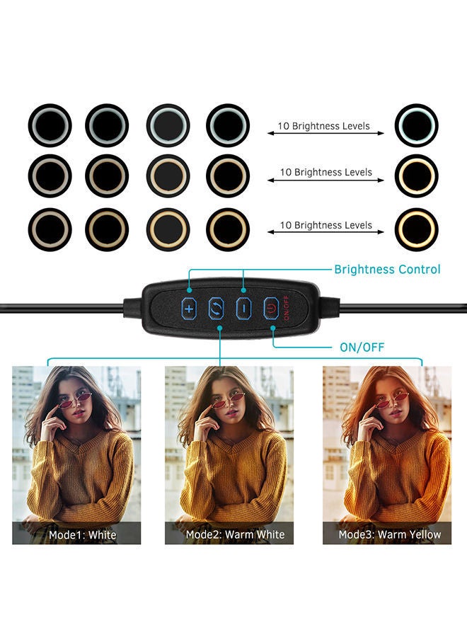 NIBEMINENT LED Ring Light With Tripod Stand multicolour - Image 3