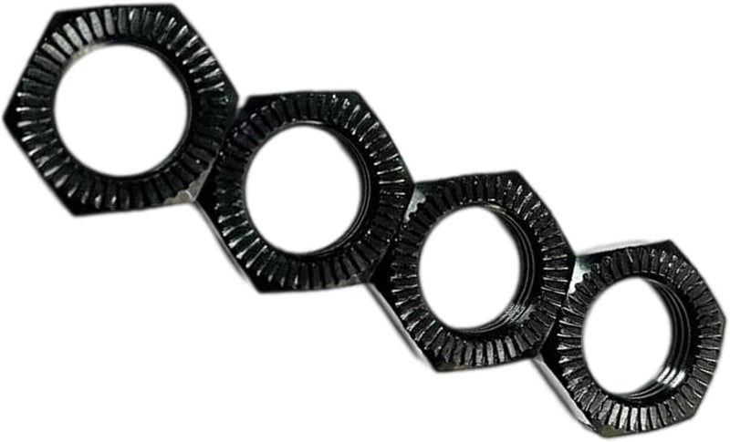 klarako Set of 4 17mm Hex Wheel Nut RC Car for 6S Notorious Karton Outcast Typhon , for HSP 1:7 1:8 Remote Control Car Body Parts Replacement , Black - Image 1