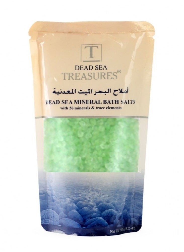 Treasures Dead Sea Mineral Bath Salt Green - 240g  - Image 1