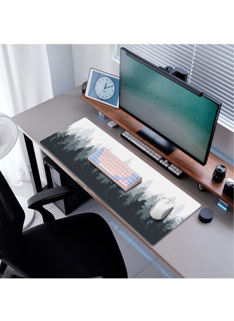 FlashHawk - Large Mouse Pad 900*400mm Size,Anti-Skid Gaming Mouse Pad Office Desk Mat Desk Pad for Computers Laptop Black/Grey/White - Image 1