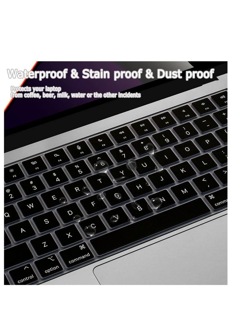 Generic Ultra Thin Silicone Keyboard Cover Compatible with MacBook Air 13 / Air 15 / Pro 14 / Pro 16 inch (Model A3113 A3114 A2918 A2992 A2991 A2681 A2941 A2779 A2442 A2780 A2485)  - Image 3