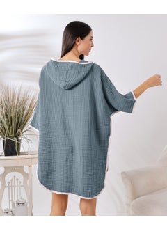 Destiny Hometex 4 Layer Muslin Hooded Adult Women's Poncho  - Image 3