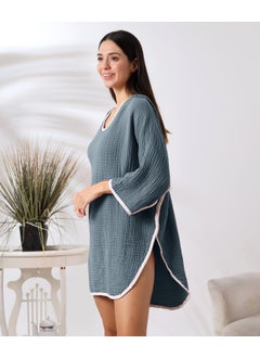 Destiny Hometex 4 Layer Muslin Hooded Adult Women's Poncho  - Image 1