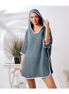 Destiny Hometex 4 Layer Muslin Hooded Adult Women's Poncho  - Image 5