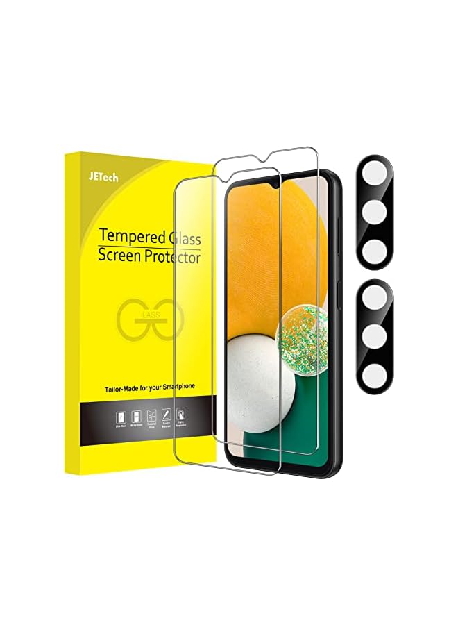 JETech Screen Protector for Samsung Galaxy A13 / A13 5G with Camera Lens Protector, Tempered Glass Film, HD Clear, 2-Pack Each - Image 1