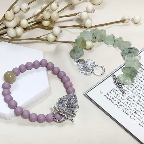 Heather's cf Silver Tone Grape Leaves Big Clasp Toggle Clasps Findings for Jewelry Making Heavy Duty Jewelry Clasp 16 Set - Image 3
