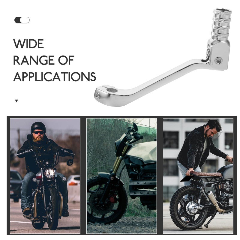 Alloy Motorcycle Gear Shift Lever Pedal Adjustable Silver for Clutch Brake Replacement Arm Riding Controls - Image 4