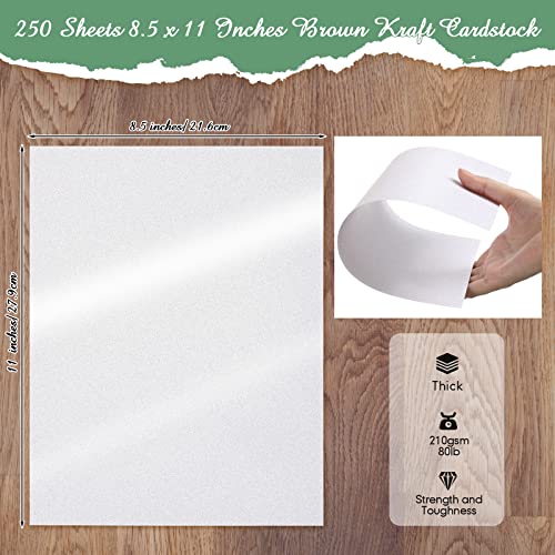 Vabean 250 Sheets 8.5 x 11 Inch Metallic Paper Shimmer Card Stock 80lb 210 Gsm Double Sided Card Stock Printer Paper for Weddings Birthdays Craft Use Invitations Certificates DIY Cards (Pearl White) - Image 2