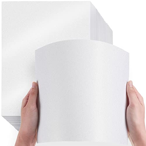 Vabean 250 Sheets 8.5 x 11 Inch Metallic Paper Shimmer Card Stock 80lb 210 Gsm Double Sided Card Stock Printer Paper for Weddings Birthdays Craft Use Invitations Certificates DIY Cards (Pearl White) - Image 1