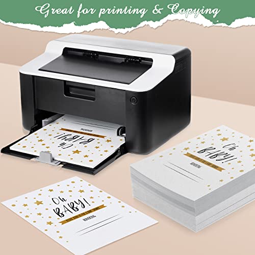 Vabean 250 Sheets 8.5 x 11 Inch Metallic Paper Shimmer Card Stock 80lb 210 Gsm Double Sided Card Stock Printer Paper for Weddings Birthdays Craft Use Invitations Certificates DIY Cards (Pearl White) - Image 3