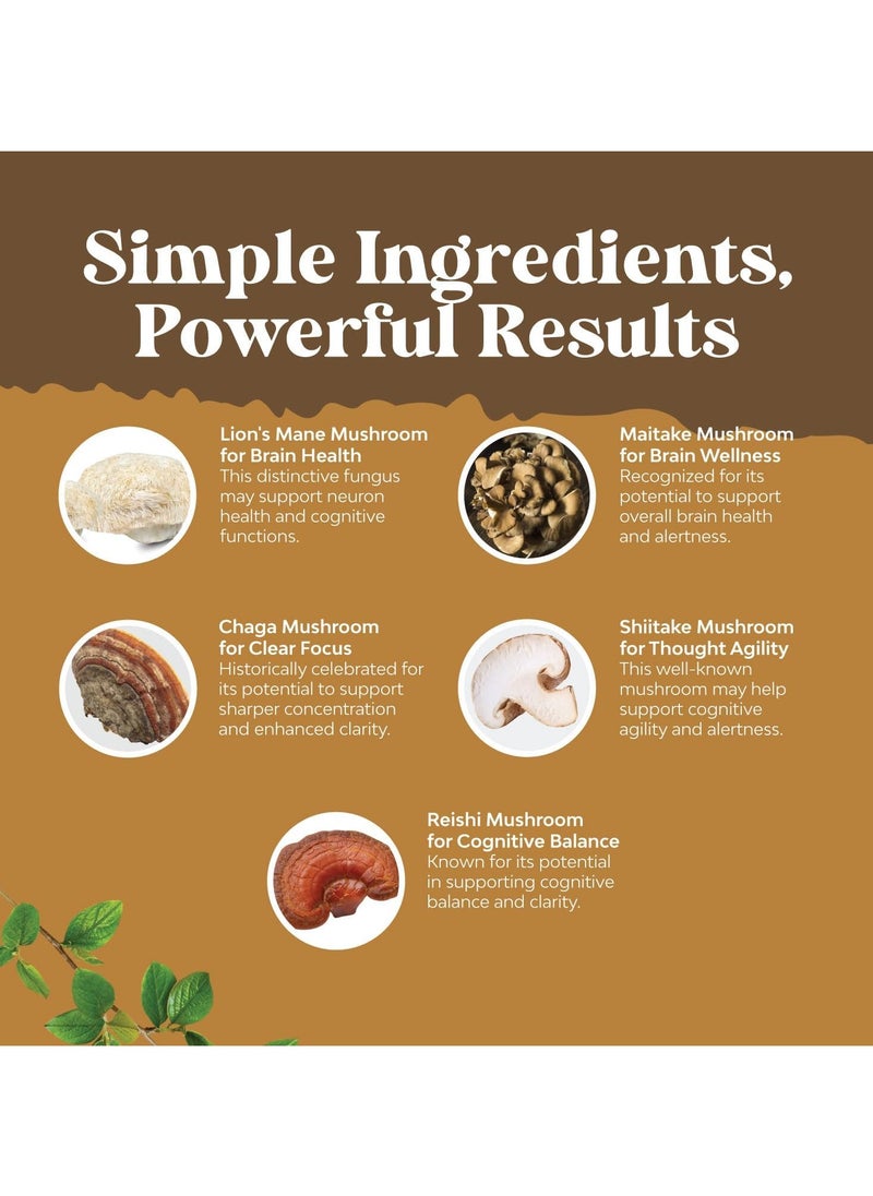 Natures Craft - Lion's Mane Complex, Brain & Mind* 60 Capsules - Image 1