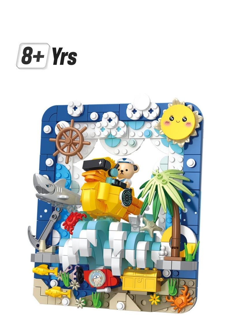 Riptide Surfing 417pcs 3d Painting Model Set Building Blocks Creative Diy Assembly Children'S Toys Home Decoration Ornaments - Image 1