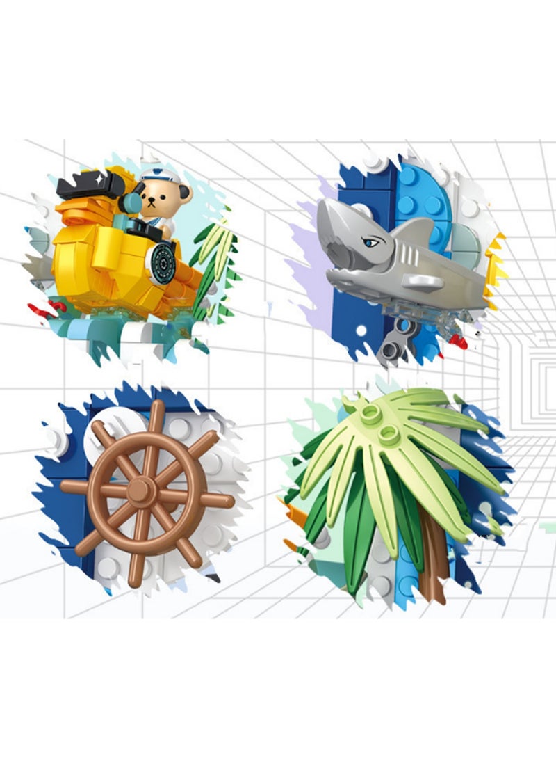 Riptide Surfing 417pcs 3d Painting Model Set Building Blocks Creative Diy Assembly Children'S Toys Home Decoration Ornaments - Image 3