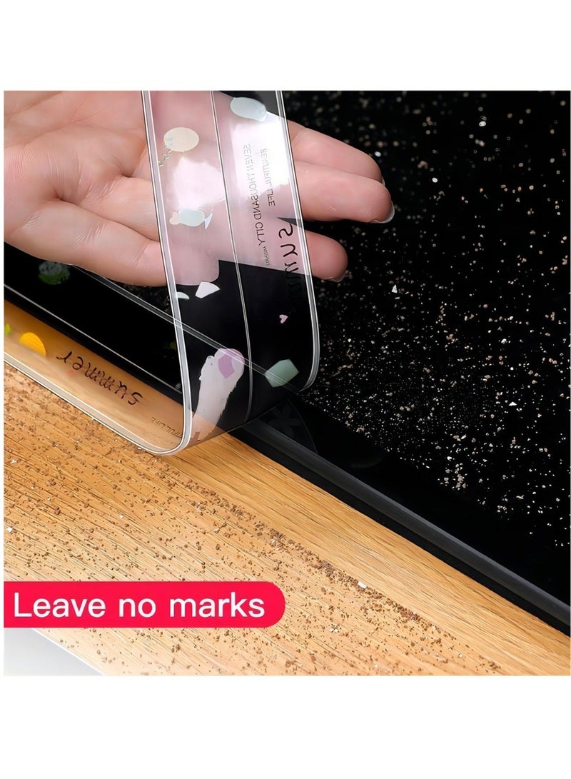 Captaintech Blue Plaid Caulk Tape 10.5' x 1.5'' Waterproof Self Adhesive Caulk Strip Bathtub Sealant Tape Caulking Tape Sealing Strip Oil Proof Bathroom Caulk for Kitchen Floor Wall Edge ProtectorPE - Image 4