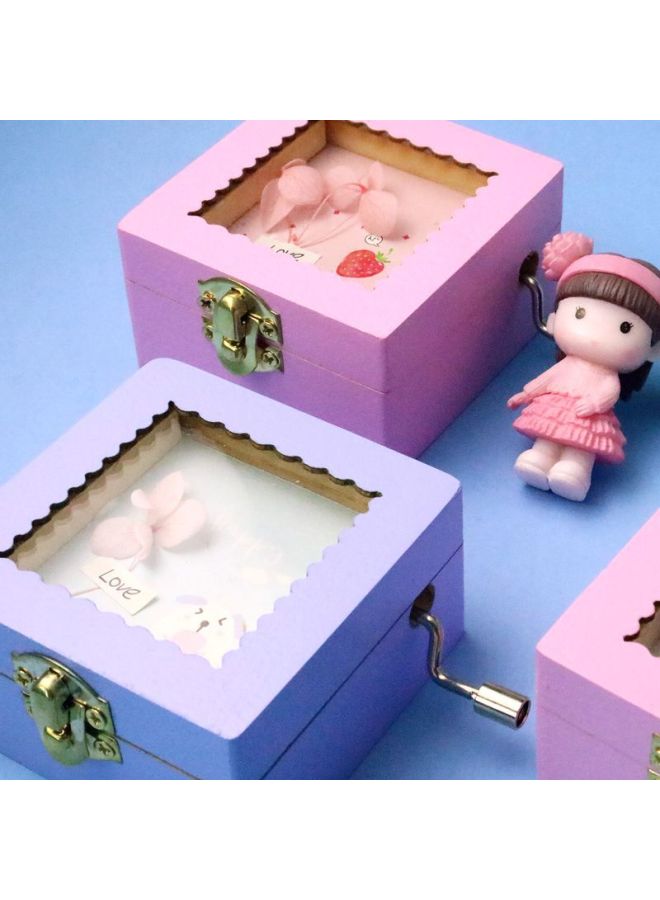 Small Dried Flower Wooden Music Box Cute Wooden Patch Music Box Student Creative Gift Birthday Gift Wholesale-Color:Paragraph D  - Image 5