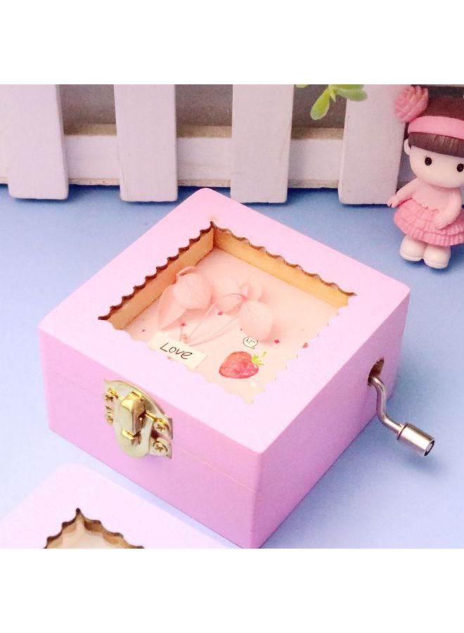 Small Dried Flower Wooden Music Box Cute Wooden Patch Music Box Student Creative Gift Birthday Gift Wholesale-Color:Paragraph D  - Image 2