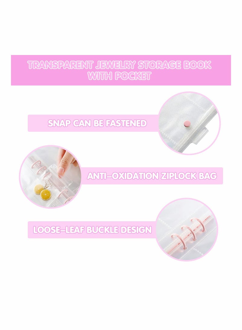KASTWAVE Transparent Jewelry Storage Book(160 Card Slots&30 Ziplock Bag) - Image 2