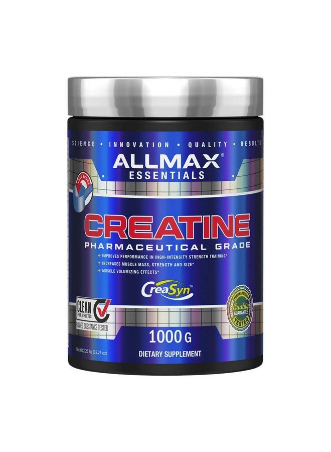 AllMax Nutrition ALLMAX Essentials كرياتين - 1000 جرام مسحوق - يحسن الأداء وشدة التدريب - نباتي وخالي من الغلوتين - 200 حصة - Image 1
