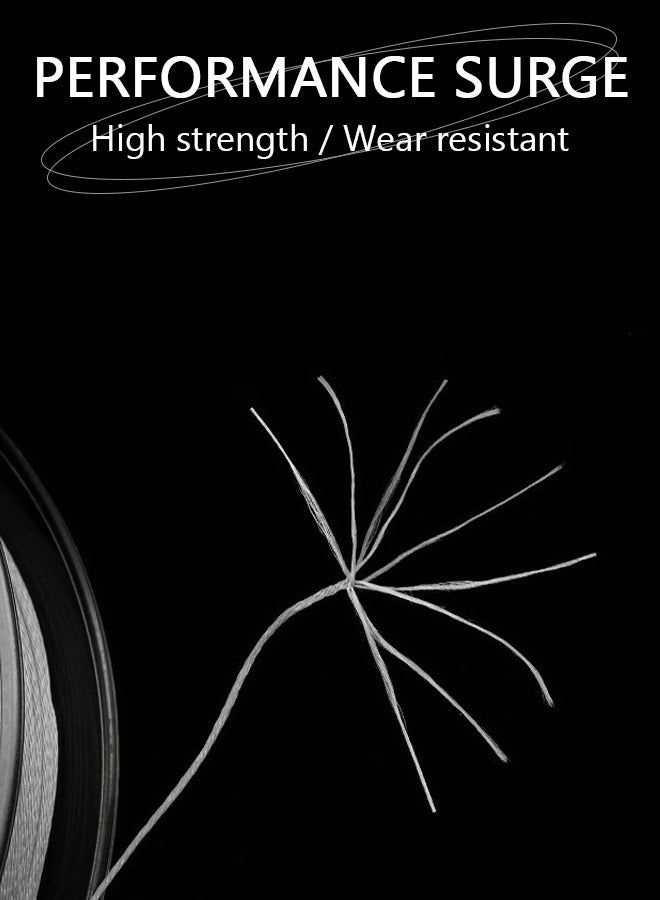 GROIC 100M PE Fishing Line Braided String 8 Strands Super Strong Abrasion  Resistant Cast Longer Thinner Tensile Smooth for Saltwater Fresh Water - Grey - Image 3