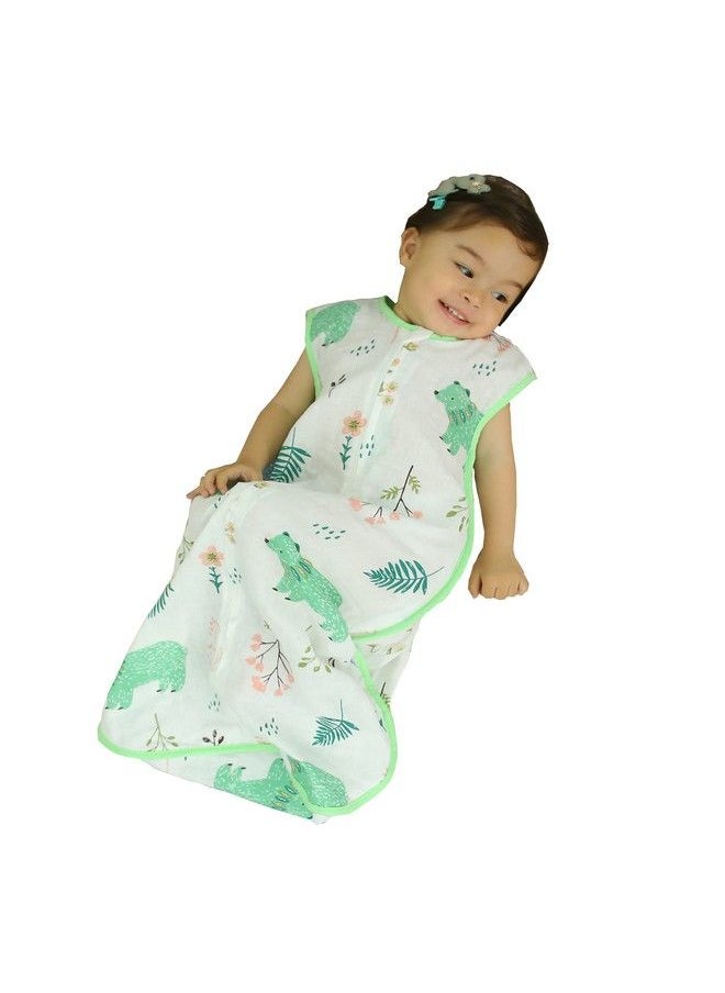 BLOOMSTAR - Baby Sleeping Sack Muslin Cotton Soft Wearable Blanket Summer Sleeping Bag Baby Sleeveless Sleep Sacks 0.5 Tog 24 36 Months Boy Kids Large 3T Lightweight 4 5 Years Girl Infant Sleep Bag Toddler Xl - Image 1