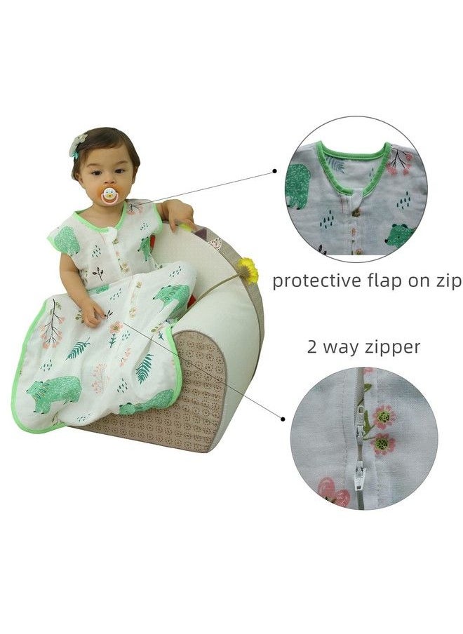 BLOOMSTAR - Baby Sleeping Sack Muslin Cotton Soft Wearable Blanket Summer Sleeping Bag Baby Sleeveless Sleep Sacks 0.5 Tog 24 36 Months Boy Kids Large 3T Lightweight 4 5 Years Girl Infant Sleep Bag Toddler Xl - Image 1