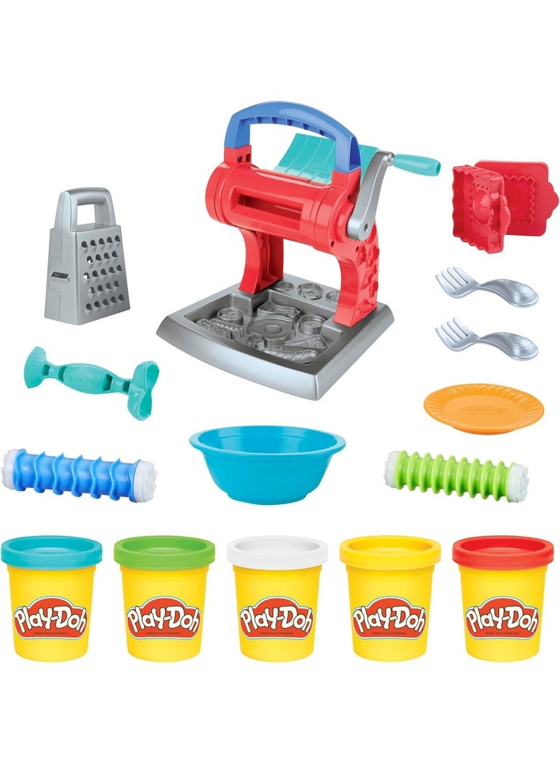 Play-Doh مجموعة اللعب حفلة النودلز من لاي-دو مطبخ الإبداعات للأطفال من 3 سنوات فما فوق مع 5 ألوان غير سامة، متعدد الألوان  - Image 3