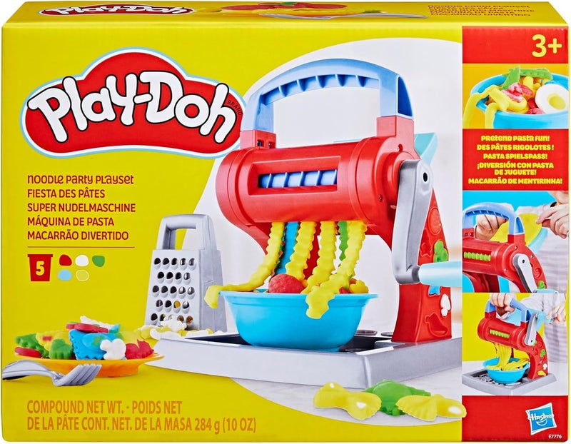 Play-Doh 0Kitchen Creations Noodle Party Playset for Kids 3 Years and Up with 5 Non-Toxic 0Colors - Image 1