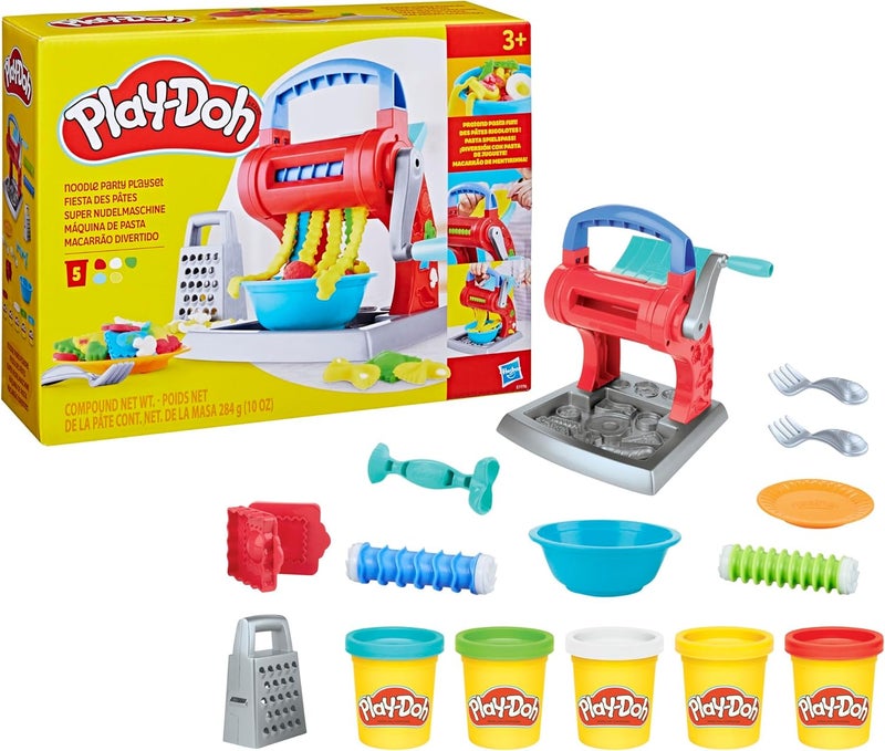 Play-Doh 0Kitchen Creations Noodle Party Playset for Kids 3 Years and Up with 5 Non-Toxic 0Colors - Image 4