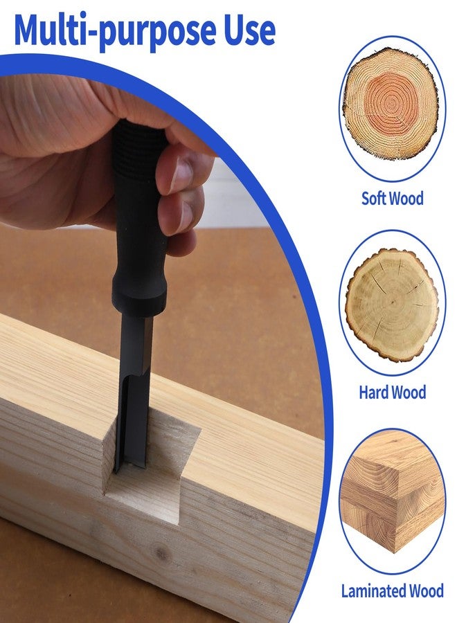 RUITOOL Corner Chisel, Square Mortise Chisel, 90°precision cut, Hinge Recess Corner Wood Chisel Squaring Tool for Cutting Square Mortise, Door Installation, Wood Carving, Framing, Woodworking Tools - Image 4
