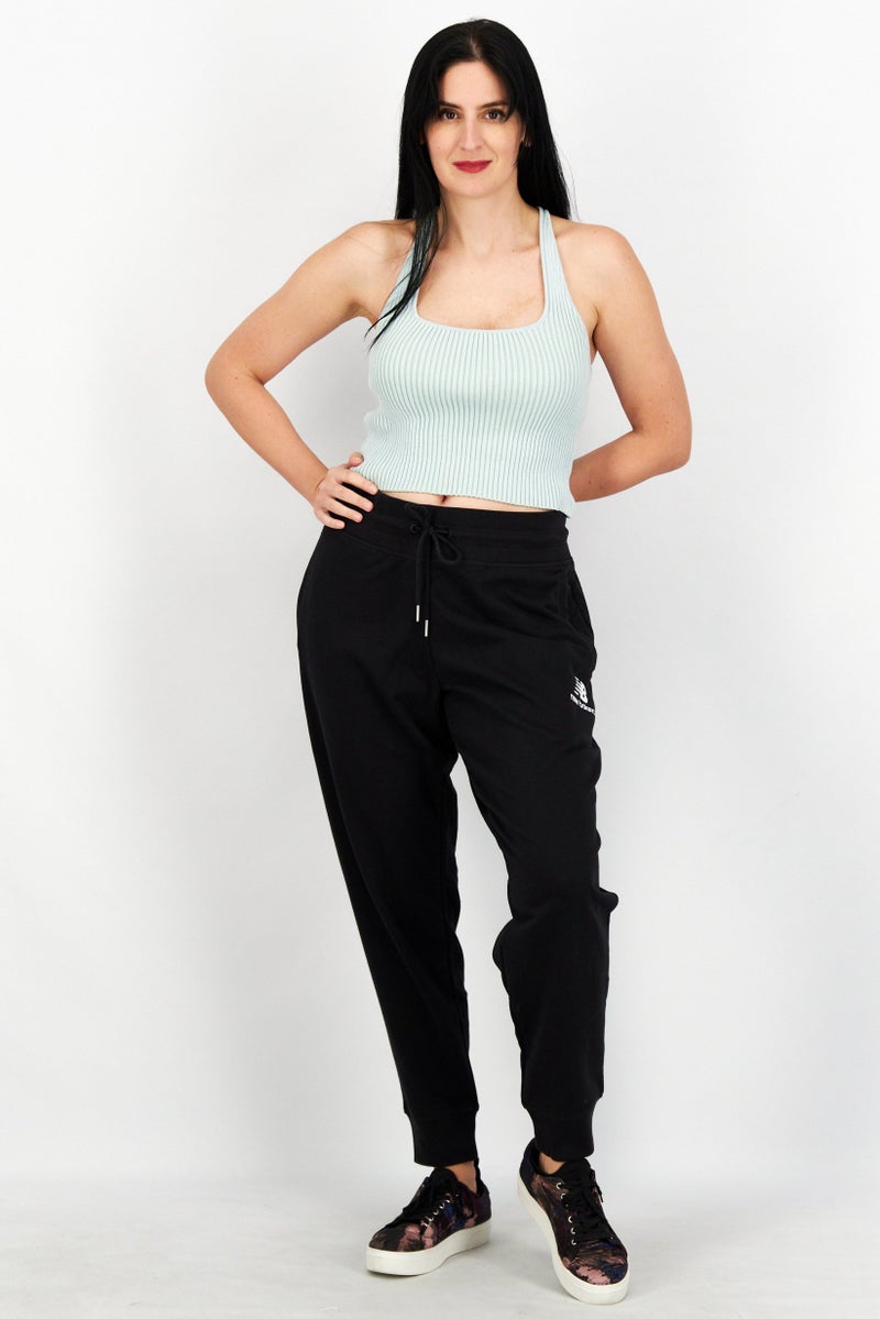 New Balance Women Sportswear Brand Logo Training Sweatpants, Black - Image 2