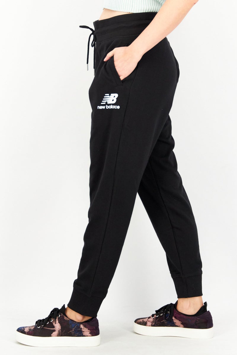 New Balance Women Sportswear Brand Logo Training Sweatpants, Black - Image 3