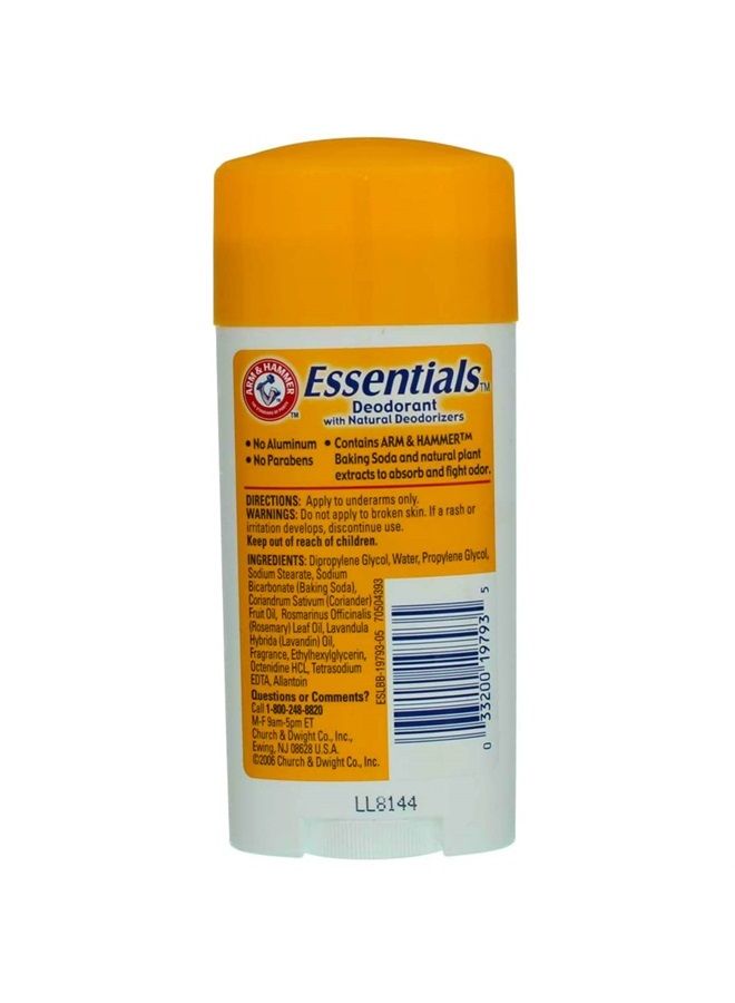 ARM & HAMMER Essentials Deodorant Fresh Rosemary Lavender 2.50 oz (Pack of 3)