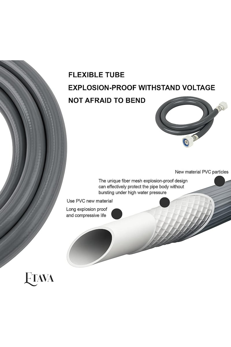 ETAVA Washing Machine Inlet Hose Pipe 1.5 Meter – Universal Water Supply Connector – Heavy Duty, Leak-Proof & Durable – Flexible PVC Pipe Compatible with All Washing Machine Brands - Image 4