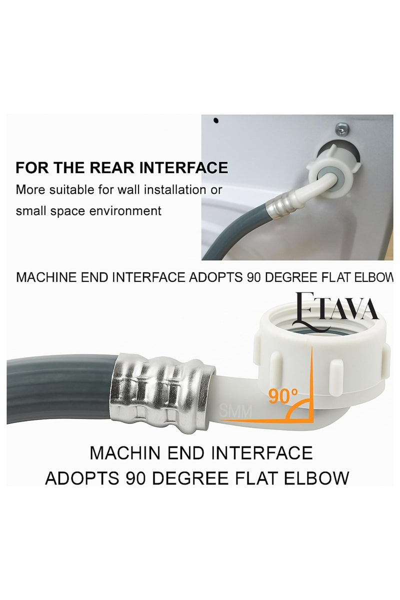 ETAVA Washing Machine Inlet Hose Pipe 1.5 Meter – Universal Water Supply Connector – Heavy Duty, Leak-Proof & Durable – Flexible PVC Pipe Compatible with All Washing Machine Brands - Image 5