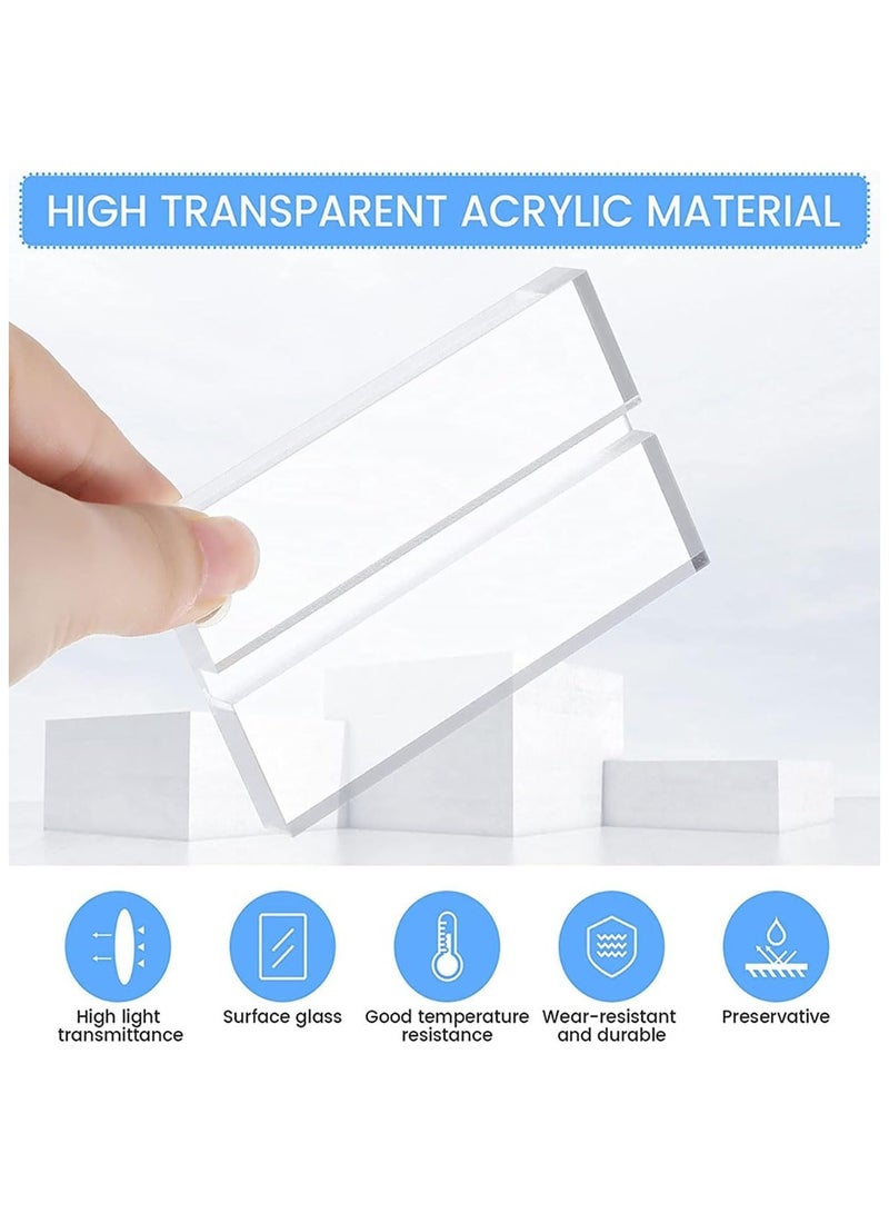 20 Pack Acrylic Stands Clear Place Card Holders, Clear Card Display Holder, with Card Slot, Acrylic Card Display Stand, for Table, Meeting, Wedding, Party, Events, Decoration  - Image 3