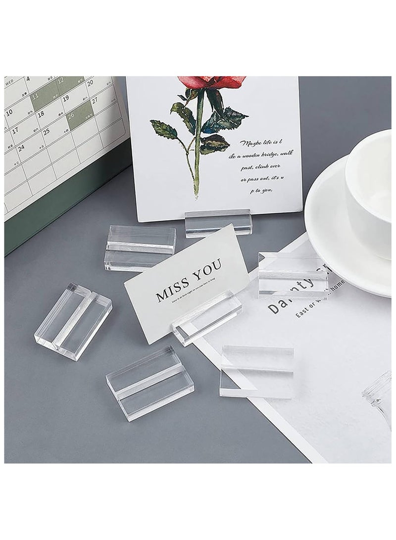 20 Pack Acrylic Stands Clear Place Card Holders, Clear Card Display Holder, with Card Slot, Acrylic Card Display Stand, for Table, Meeting, Wedding, Party, Events, Decoration  - Image 5