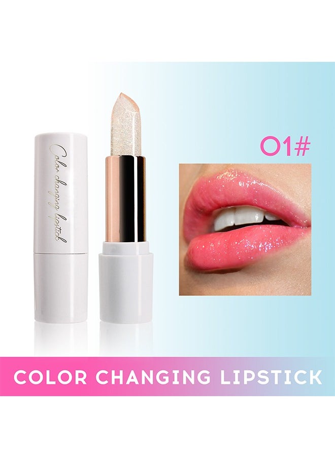 Julystar Color Changing Lipstick- Jelly Magic Color Changing Lipstick,PH Clear Temperature Color Changing Lip Gloss,Lip Balm,Long Lasting Nourishing Moisturizing Lip Stick#01  - Image 2